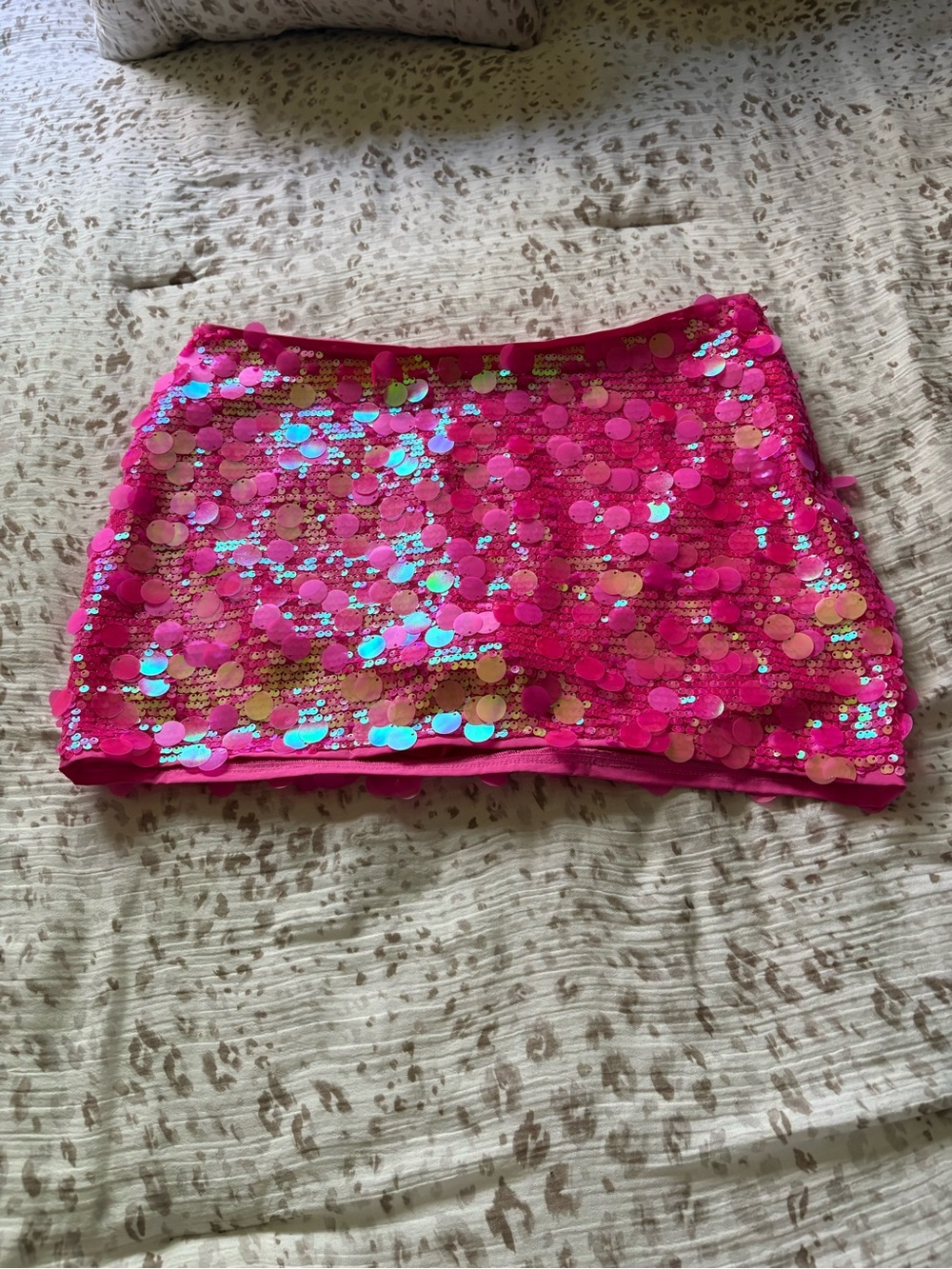 Windsor Hot Pink Sequin Mini Skirt